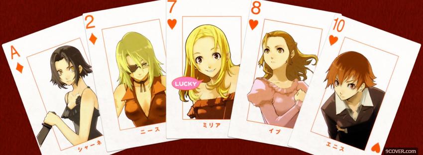 Photo manga baccano cards Facebook Cover for Free