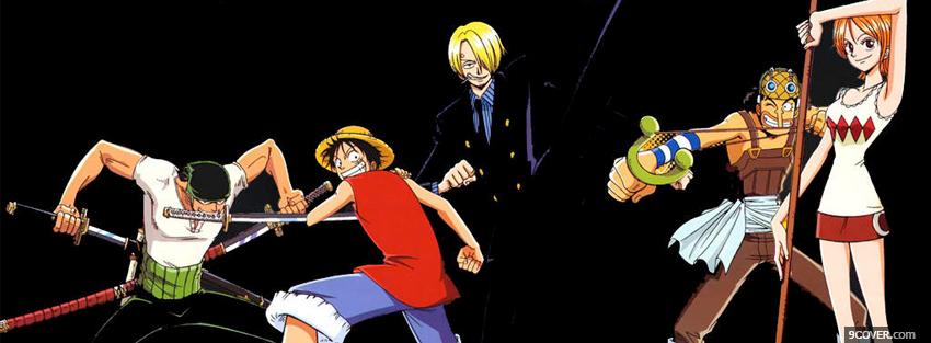 Photo manga one piece crew Facebook Cover for Free