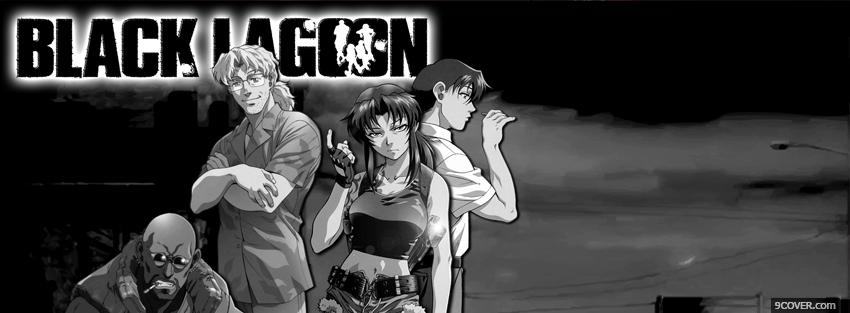 Photo black and white black lagoon Facebook Cover for Free
