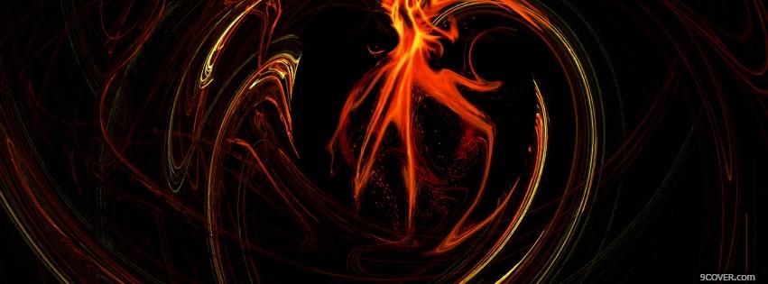 Photo fiery abstract Facebook Cover for Free