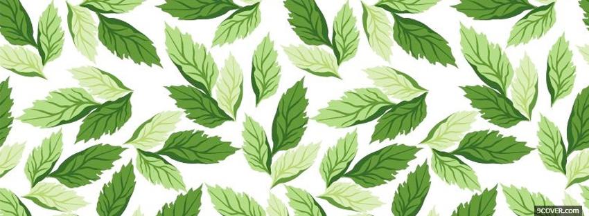 Photo green leaves abstract Facebook Cover for Free