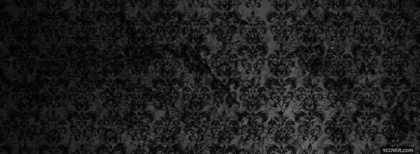 Photo nice black flowers abstract Facebook Cover for Free
