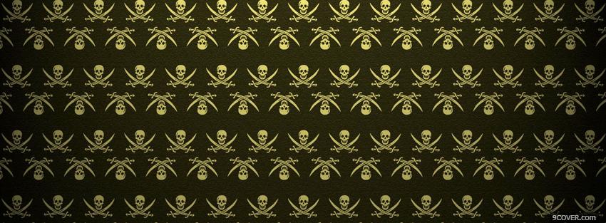 Photo skulls and swords abstract Facebook Cover for Free