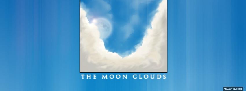 Photo the moon clouds abstract Facebook Cover for Free