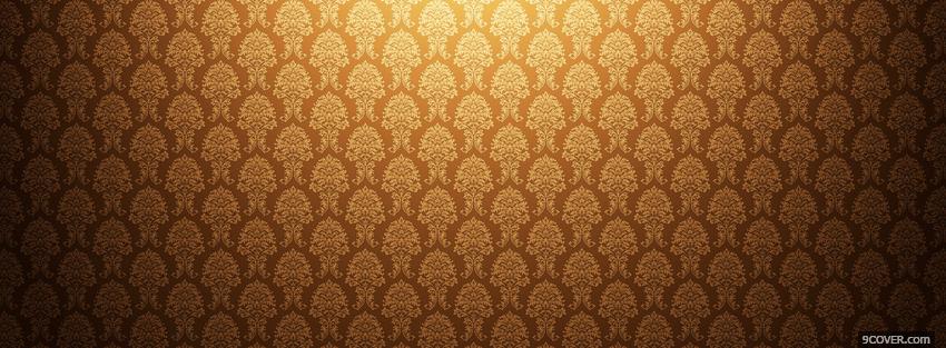 Photo gold floral pattern Facebook Cover for Free