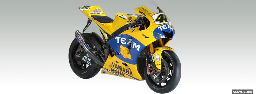 Photo blue yellow yamaha Facebook Cover for Free