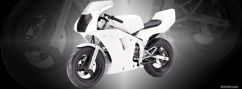 Photo white honda nsr50 moto Facebook Cover for Free
