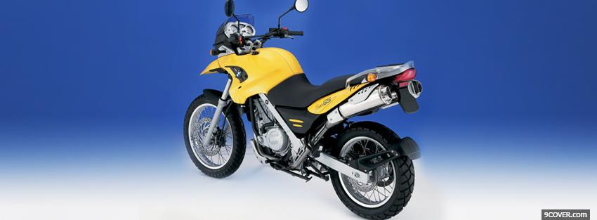 Photo yellow bmw f650gs moto Facebook Cover for Free