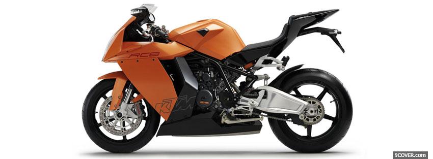 Photo ktm rc8 orange moto Facebook Cover for Free