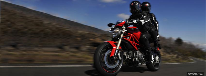 Photo outdoors ducati monster Facebook Cover for Free