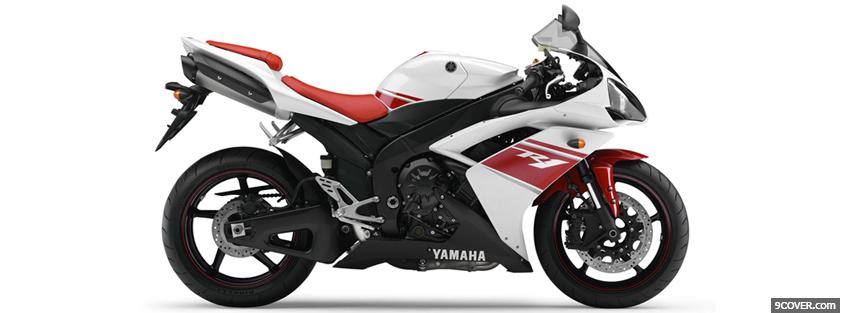 Photo white red yamaha Facebook Cover for Free