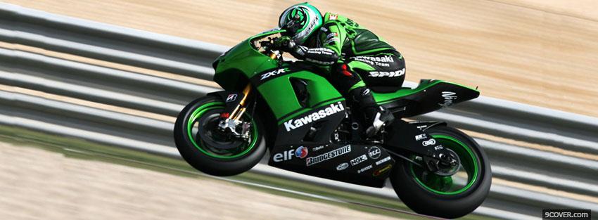 Photo kawasaki motogp green moto Facebook Cover for Free