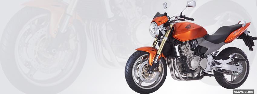 Photo hornet honda orange moto Facebook Cover for Free