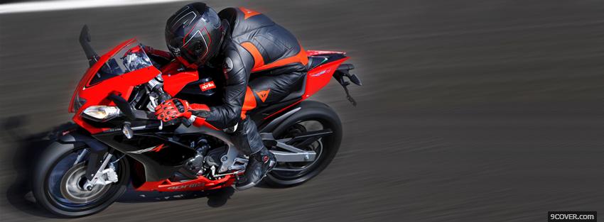 Photo red aprilia rs4 moto Facebook Cover for Free