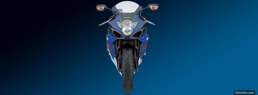 Photo blue front suzuki Facebook Cover for Free