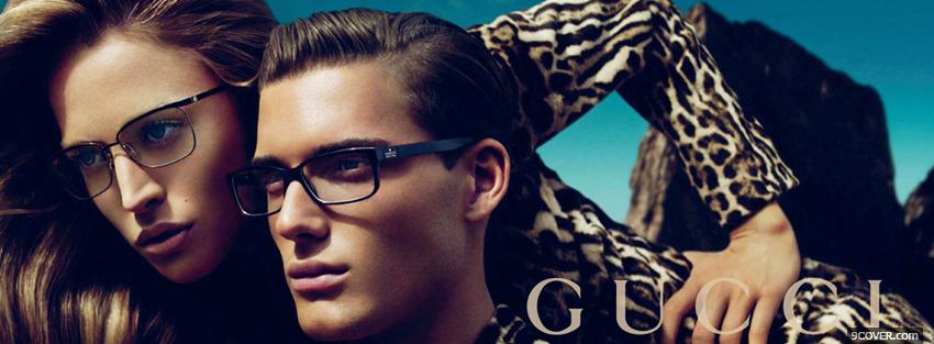 Photo gucci glasses campaign woman with man Facebook Cover for Free
