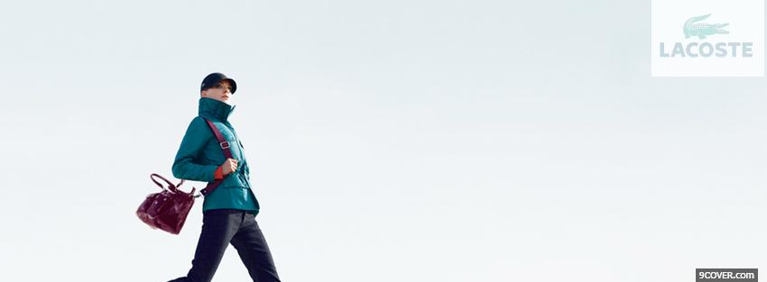 Photo fashion woman with lacoste Facebook Cover for Free