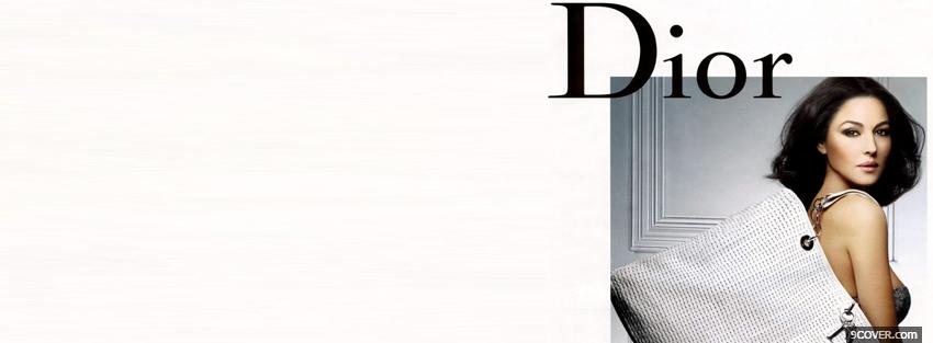 Photo christian dior with beautiful woman Facebook Cover for Free