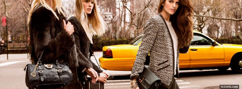 Photo women wearing dkny fall collection Facebook Cover for Free