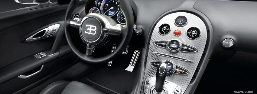 Photo bugatti veyron interior Facebook Cover for Free