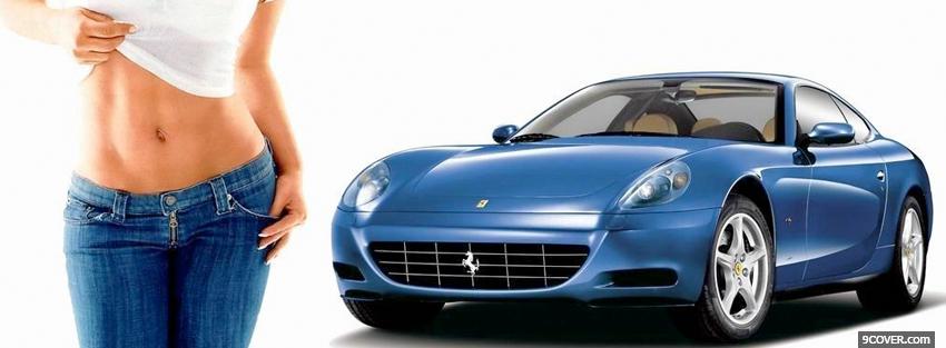 Photo hot body and ferrari Facebook Cover for Free