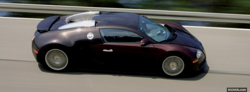Photo side of bugatti veyron car Facebook Cover for Free