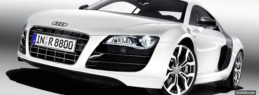 Photo white audi car Facebook Cover for Free