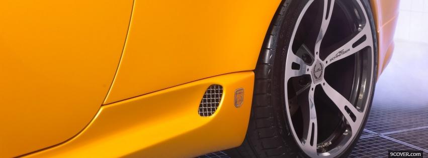 Photo yellow bmw m6 wheel Facebook Cover for Free
