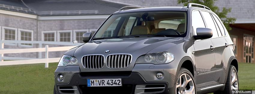 Photo x5 bmw silver car Facebook Cover for Free