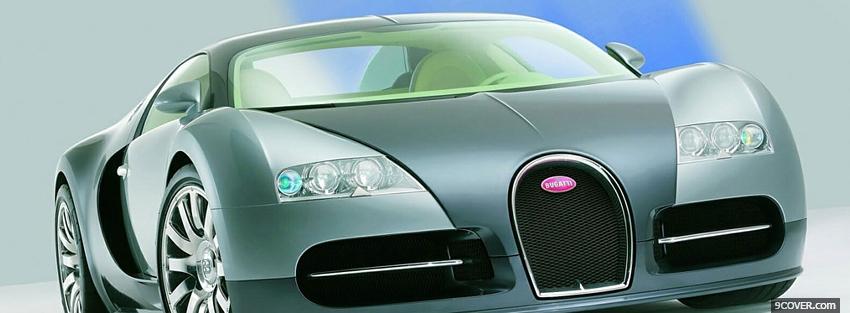 Photo nice bugatti veyron car Facebook Cover for Free