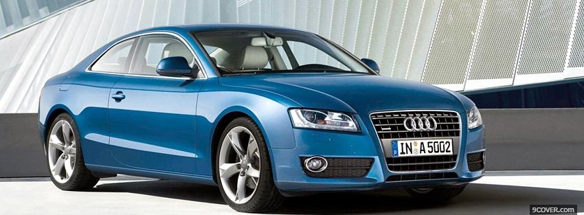 Photo blue audi a5 Facebook Cover for Free