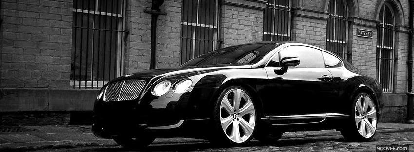 Photo black bentley continental car Facebook Cover for Free