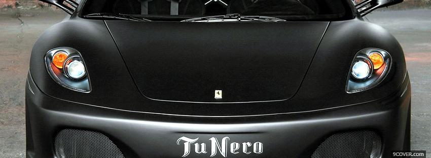 Photo front of ferrari tunero car Facebook Cover for Free