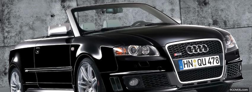 Photo black convertible audi car Facebook Cover for Free
