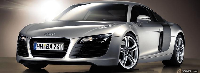 Photo silver audi r8 car Facebook Cover for Free
