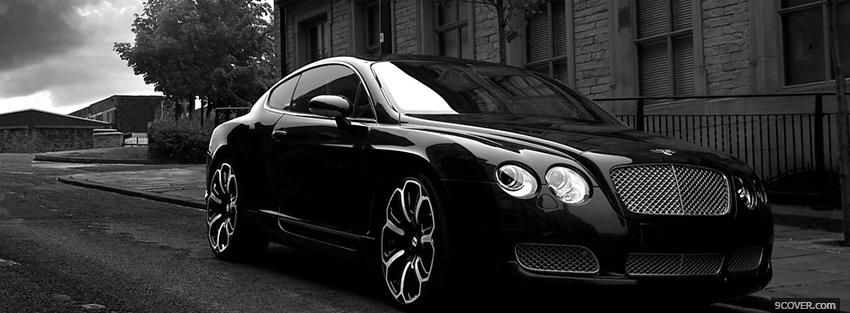 Photo bentley black car Facebook Cover for Free