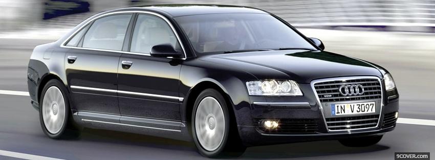 Photo black audi a8 car Facebook Cover for Free