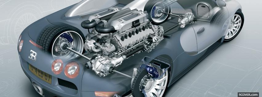 Photo bugatti veyron car Facebook Cover for Free
