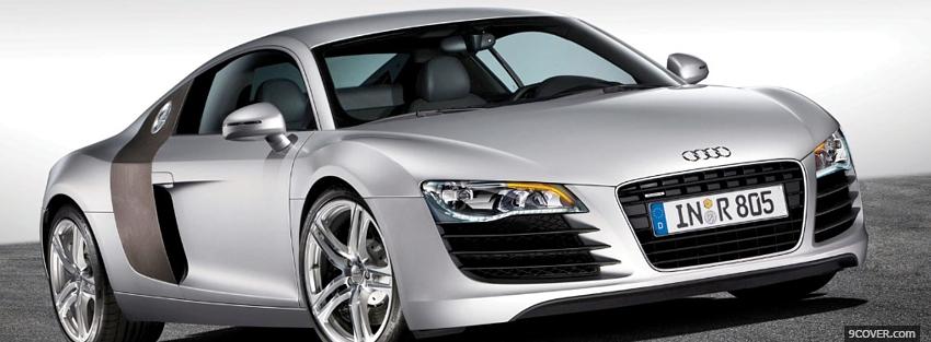 Photo audi r8 silver car Facebook Cover for Free