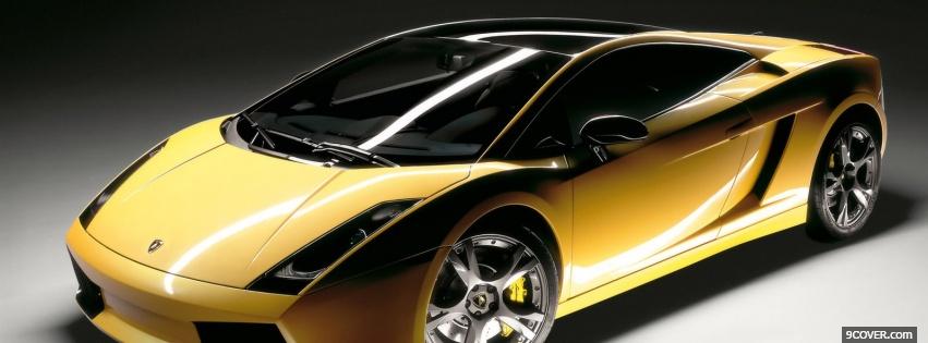 Photo lamborghini gallardo gold car Facebook Cover for Free