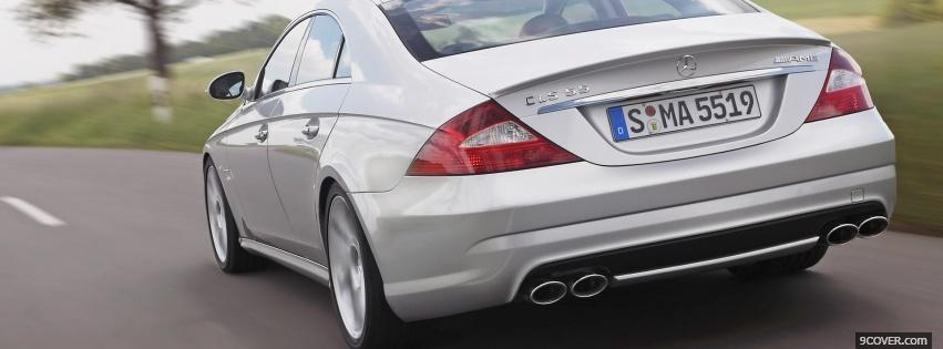 Photo merdedes cls on the road Facebook Cover for Free