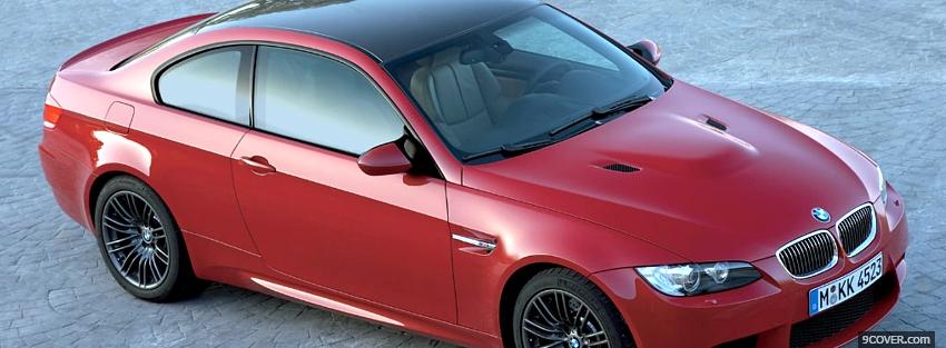 Photo red m3 bmw car Facebook Cover for Free