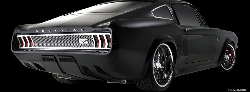 Photo black mustang obsidian car Facebook Cover for Free