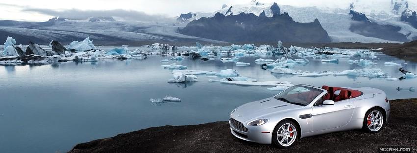 Photo aston martin and ice car Facebook Cover for Free