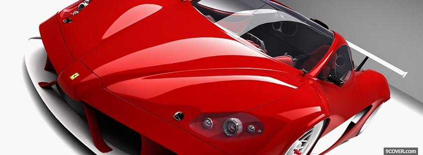 Photo red ferrari close up Facebook Cover for Free