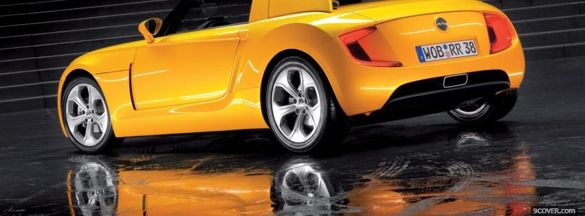 Photo yellow volkswagen eco racer Facebook Cover for Free