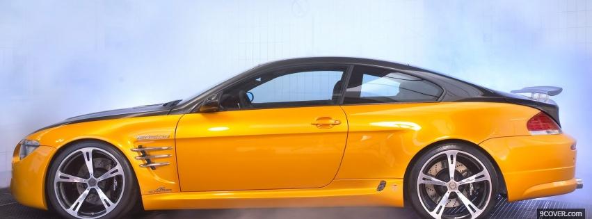 Photo yellow bmw m6 ac schnitzer Facebook Cover for Free