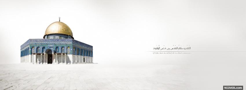 Photo religions muslim temple in the backround Facebook Cover for Free