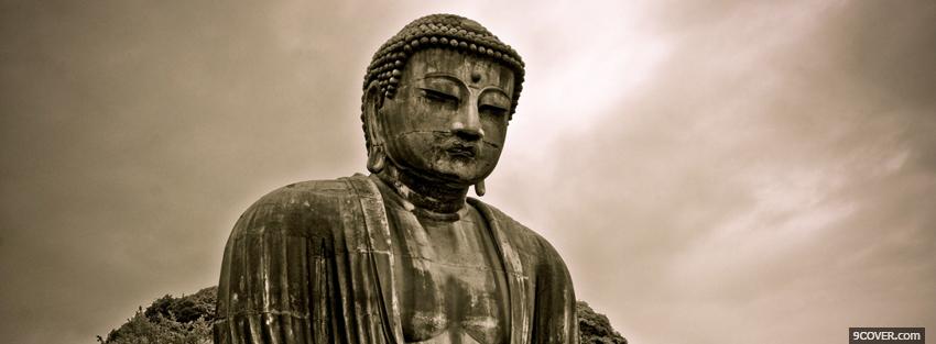 Photo religions buddha and cloudy sky Facebook Cover for Free
