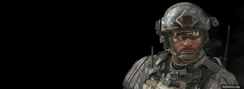 Photo soldier call of duty modern warfare 3 Facebook Cover for Free